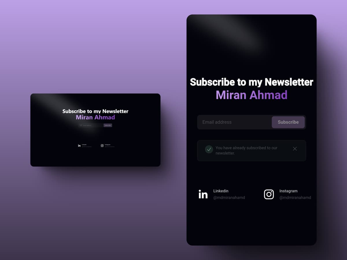 Newsletter Subscription App